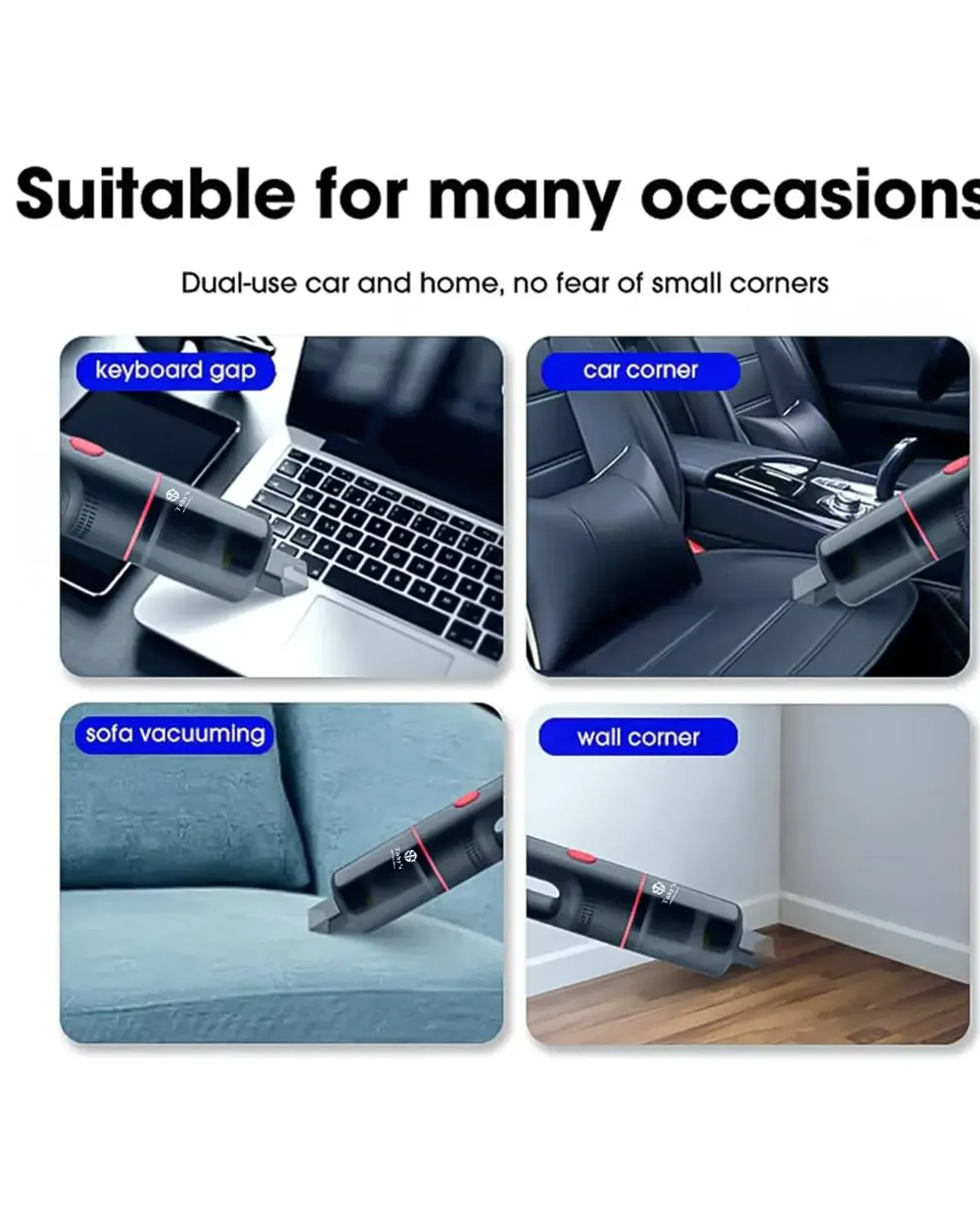 Tobys VC-02 Handheld Car Vacuum Cleaner, 3500 Pa