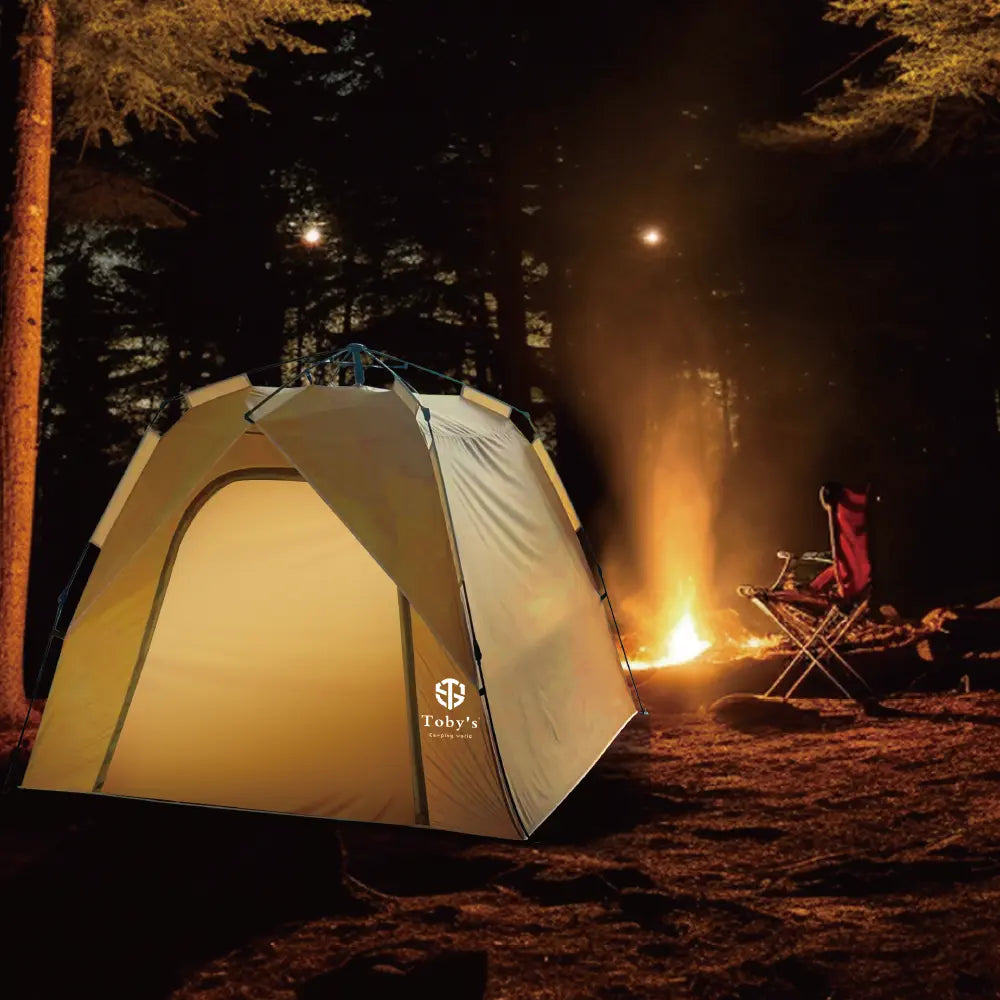 Toby’s New 4 Person Automatic Pop Up Camping Tent – 260 × 260 × 155 cm Outdoor Tent