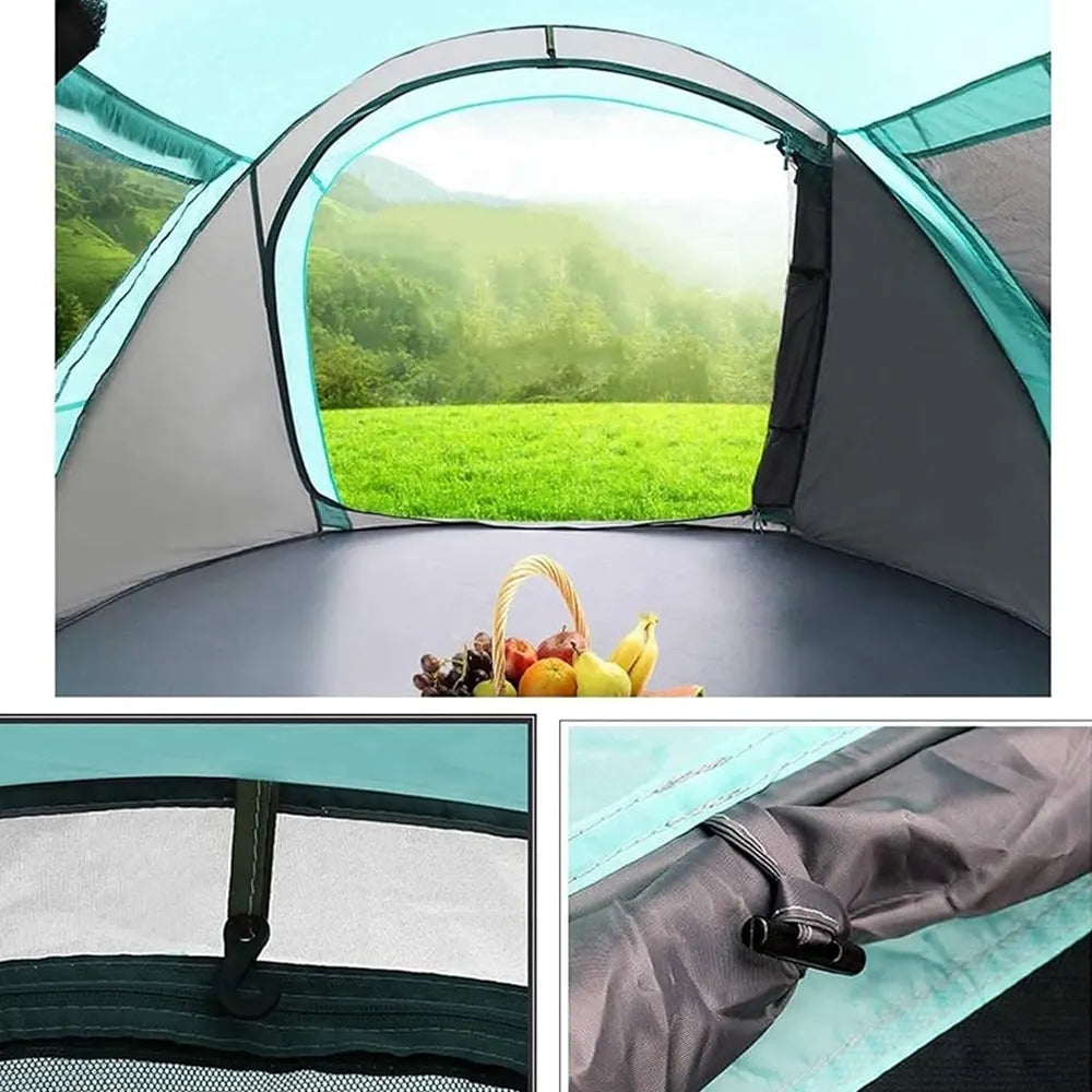 Toby’s New 3–4 Person Automatic Pop Up Camping Tent – 250 × 145 × 100 cm Outdoor Tent