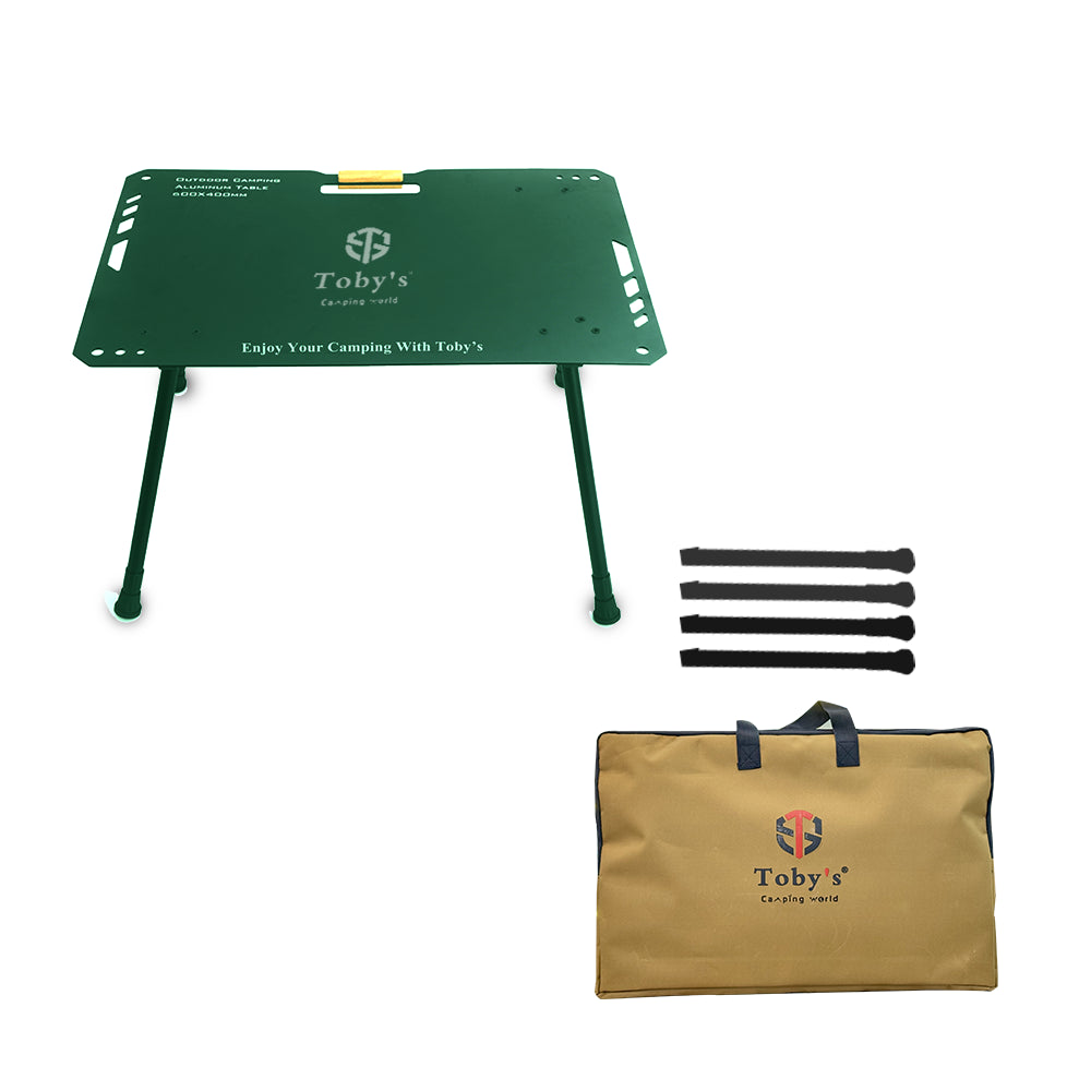 Toby’s Camping Table-04 Lightweight Aluminum Foldable Outdoor Table – Green