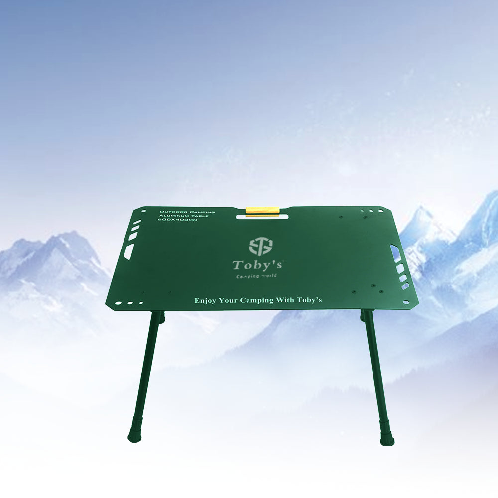 Toby’s Camping Table-04 Lightweight Aluminum Foldable Outdoor Table – Green