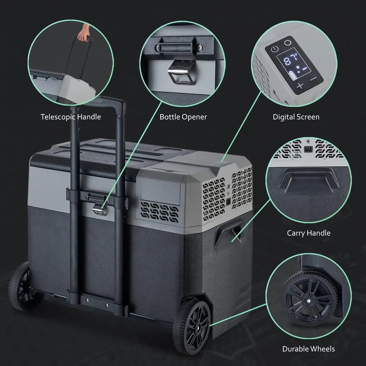 Toby’s TR-42 – 42L Portable Mini Freezer 12V Refrigerator for Camping & Travel
