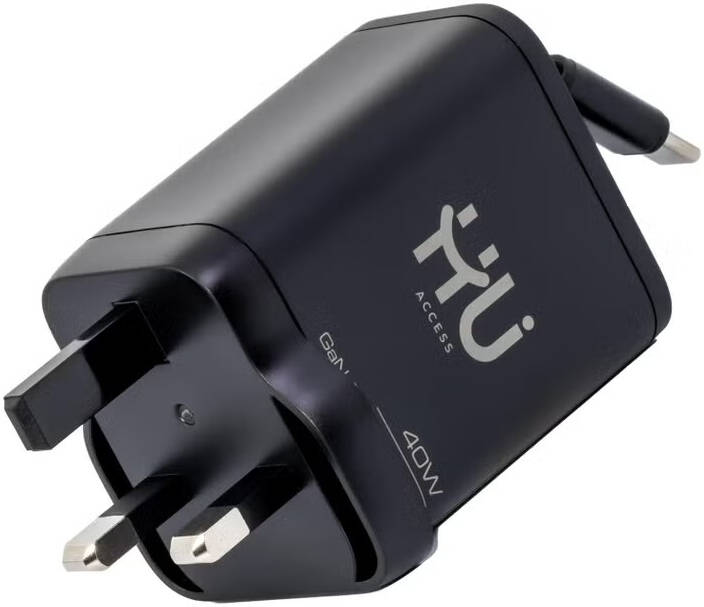 HAC-1045 GaN Fast Charger, 40W with 3 Ports & UK Plug