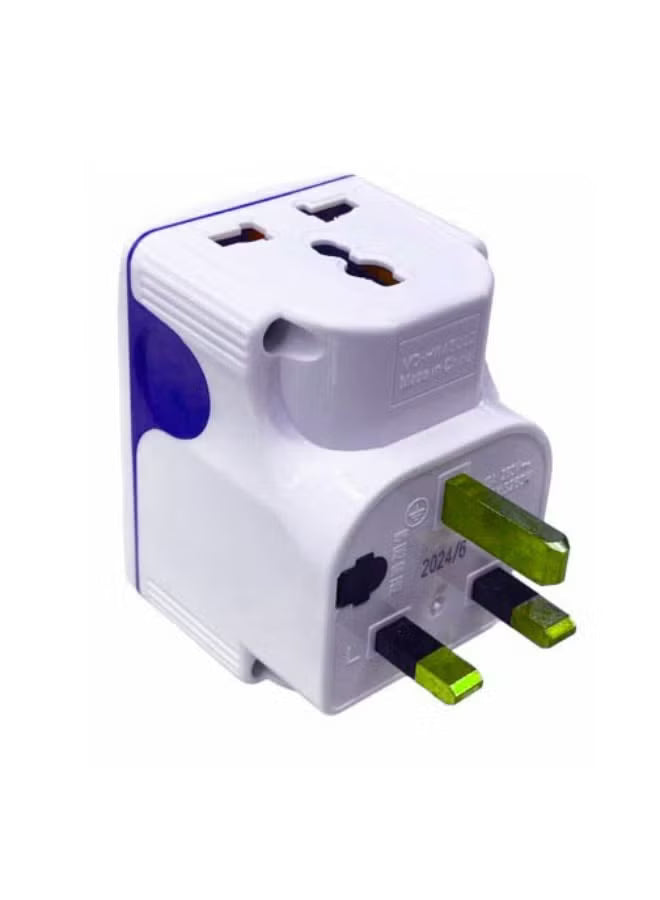 Q130 MODI 3-Way Adaptor with Square-Pin 13A MD-HWA5003