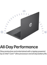 HP OmniBook 3 16-BU0007DX 16-Inch 2K Touchscreen Laptop, Intel Core Ultra 7 255U (2025), 16GB RAM, 512GB SSD, English, Mica Silver