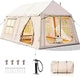 Toby’s Inflatable Camping Tent-10 for 4–6 Persons – Waterproof Oxford Fabric Air Beam Tent with UV Protection & Large Windows