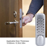 QIVINE Mechanical Keyless Door Lock, Mechanical Deadbolt Combination Keypad Lock, Anti-Theft Code Security Lock for Bidirectional Gates, Glass Doors & Wooden Doors