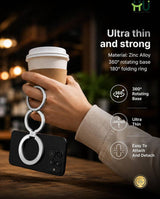 HAC-1054 Snap.Hold.Go Ultra-Thin Magnetic Phone Grip, Silver