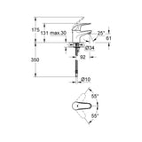 Grohe Euroeco Basin Mixer Tap – Chrome