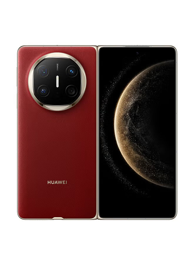 Mate X6 Dual SIM Foldable Smartphone, 12 GB RAM + 512 GB, Nebula Red - Middle East Version with [Free Extra 6 Months Warranty ]