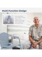 11148-1 Folding Steel Bedside Commode Chair