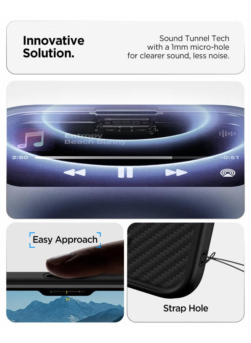 Enzo Aramid T MagFit iPhone 17 PRO Case with [Camera Control Button Cover] Aramid Fiber [MagSafe] - Black | Black