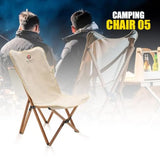 Toby’s Camping Chair-05 Portable Folding Wooden Butterfly Chair