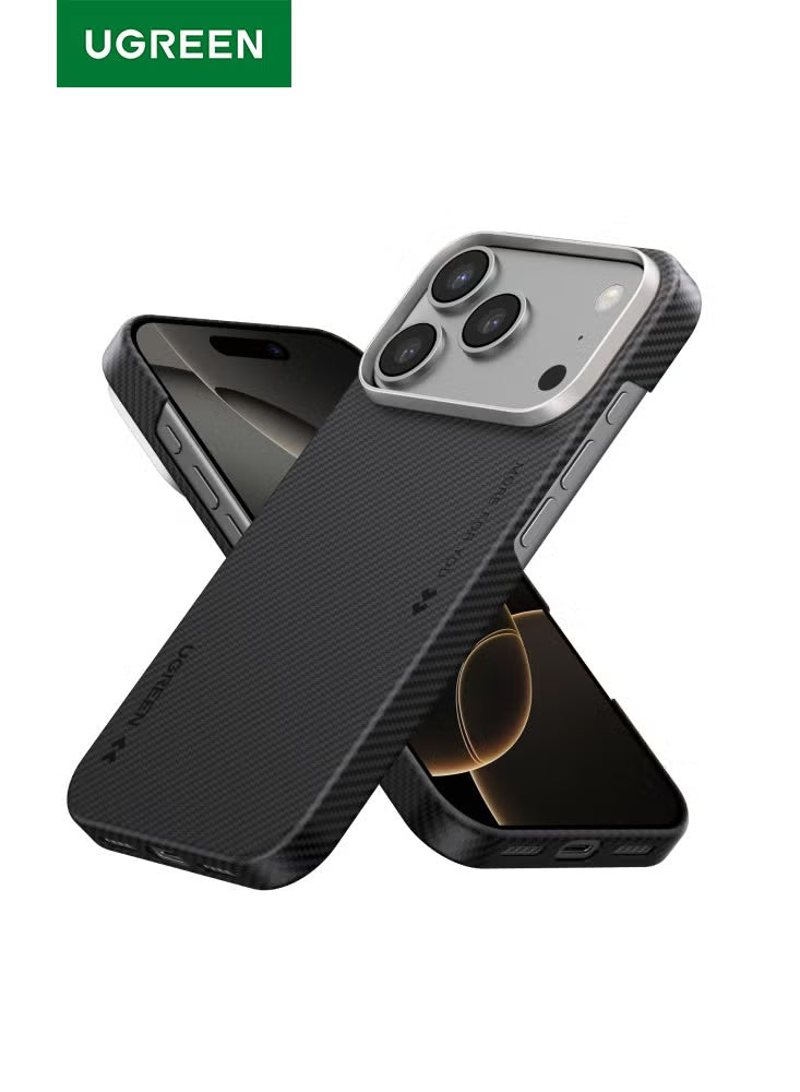 Aramid Fiber for iPhone 17 Pro Case, Compatible with MagSafe, Military Grade Protective Case, Slim And Light iPhone 17 Pro Cover, Case-Less Touch Feeling, 600D Aramid Fiber Woven Case -