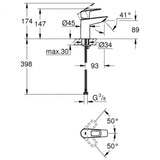 Grohe Bauloop S-Size Smooth Body Basin Mixer Tap (Chrome)