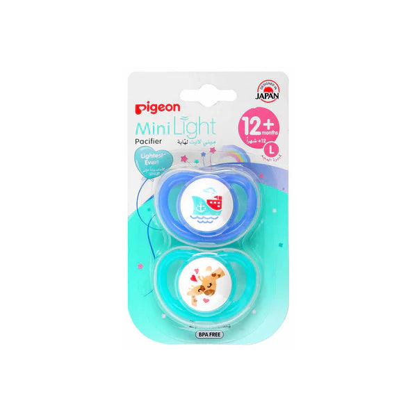 Pigeon 2 Pieces Minilight Pacifier - Boy Ship & Giraffe
