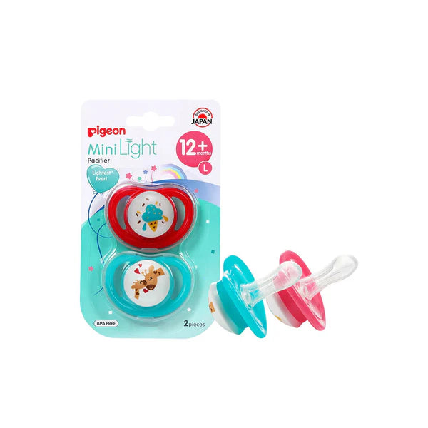Pigeon 2 Pieces Minilight Pacifier - Girl Ice Cream & Giraffe