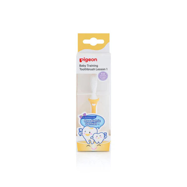 Pigeon Milk Teeth Yellow Training Tooth Brush - Lesson 1