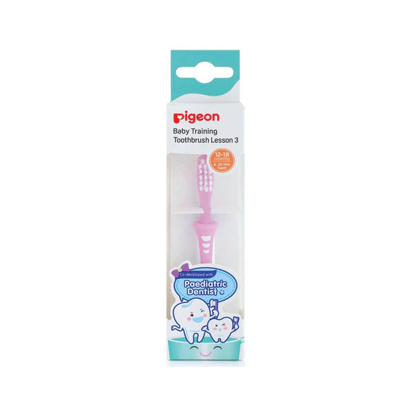 Pigeon Pink Training Tooth Brush - Lesson 3