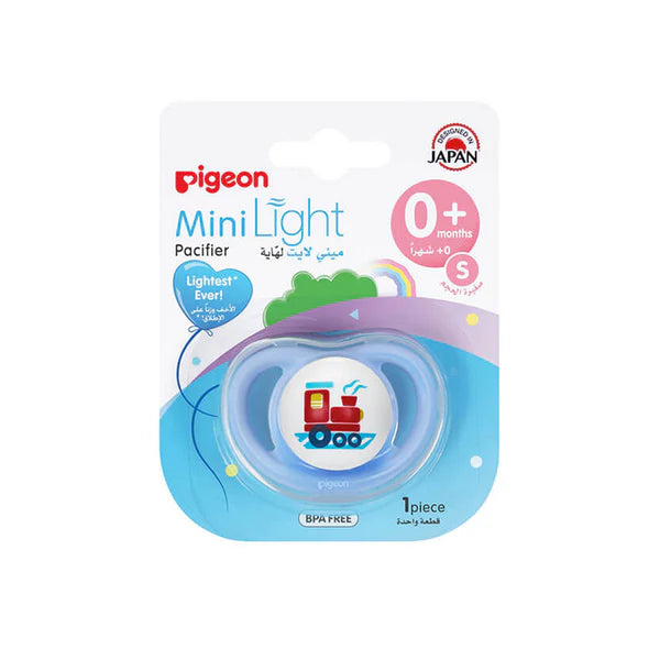 Pigeon Minilight Pacifier - Boy Train