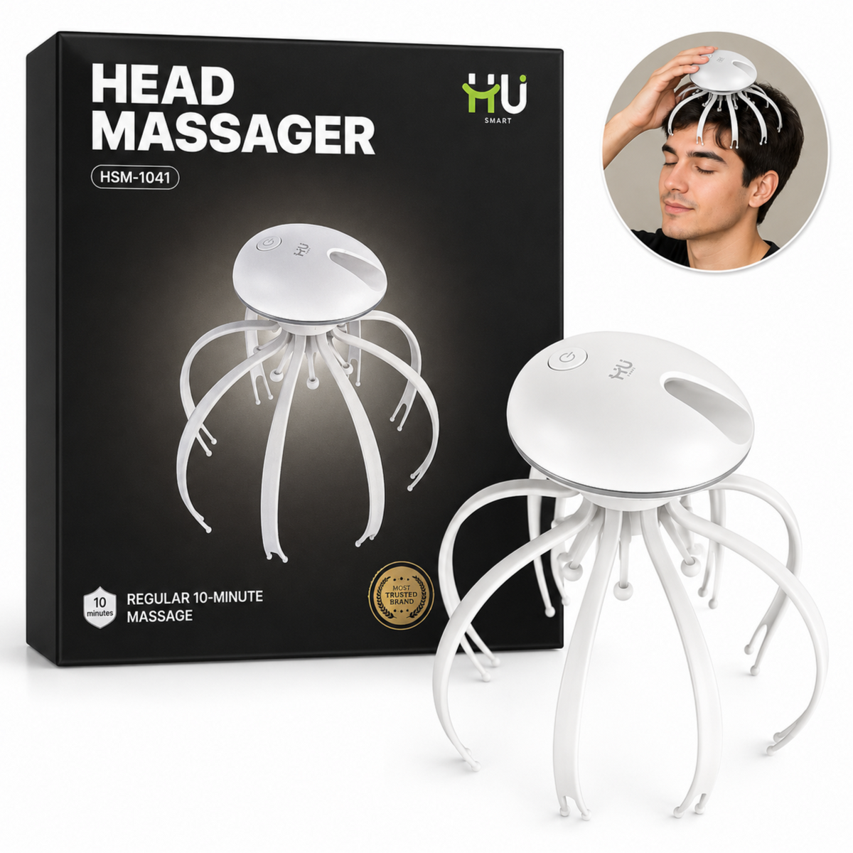 HSM-1041 HU Head Massager with 16 Massage Points