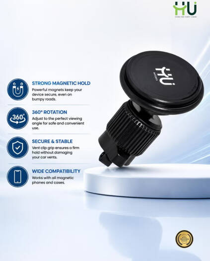 Strong Ring Magnet Holder HAC-1042 – 360° Rotation Air Vent Phone Mount