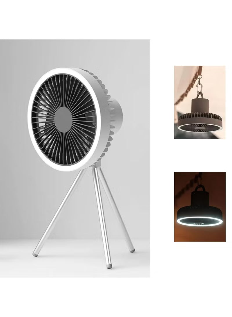 CPL-T16 Toby’s 3-in-1 Tripod Fan with Light for Outdoor Camping – Grey