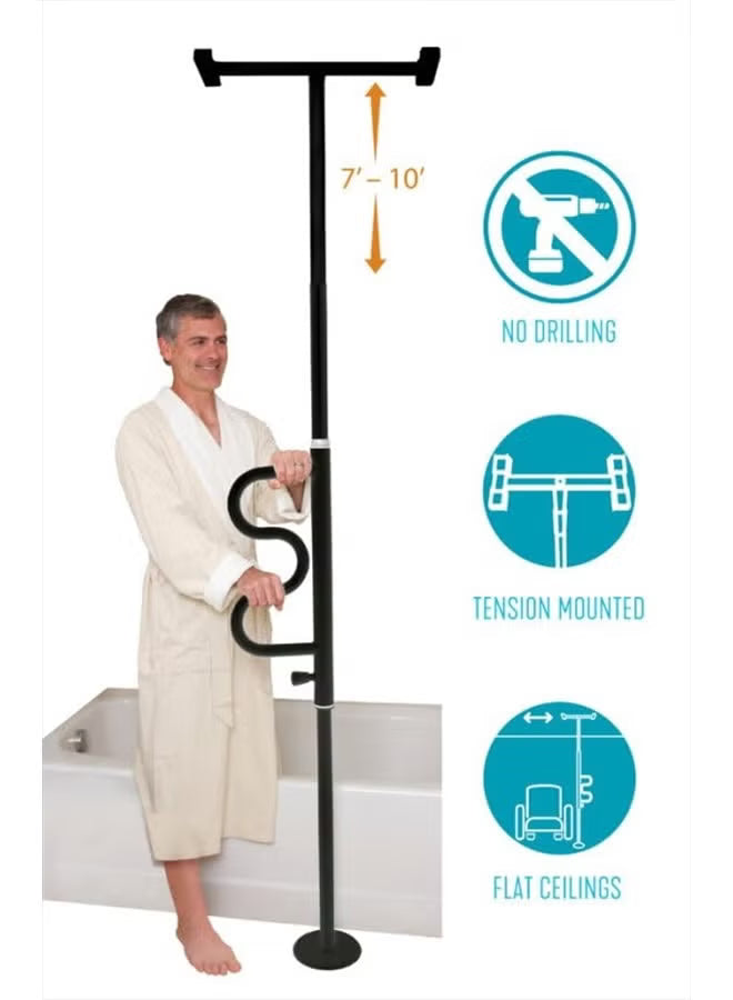 Security Pole and Curve Grab Bar