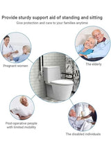 Foldable Toilet Grab Bar with Black Sponge