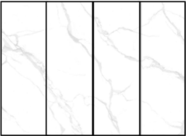 Tile Blaze Bianco D 800x2400x6mm (2pcs/3.84m², Carving)