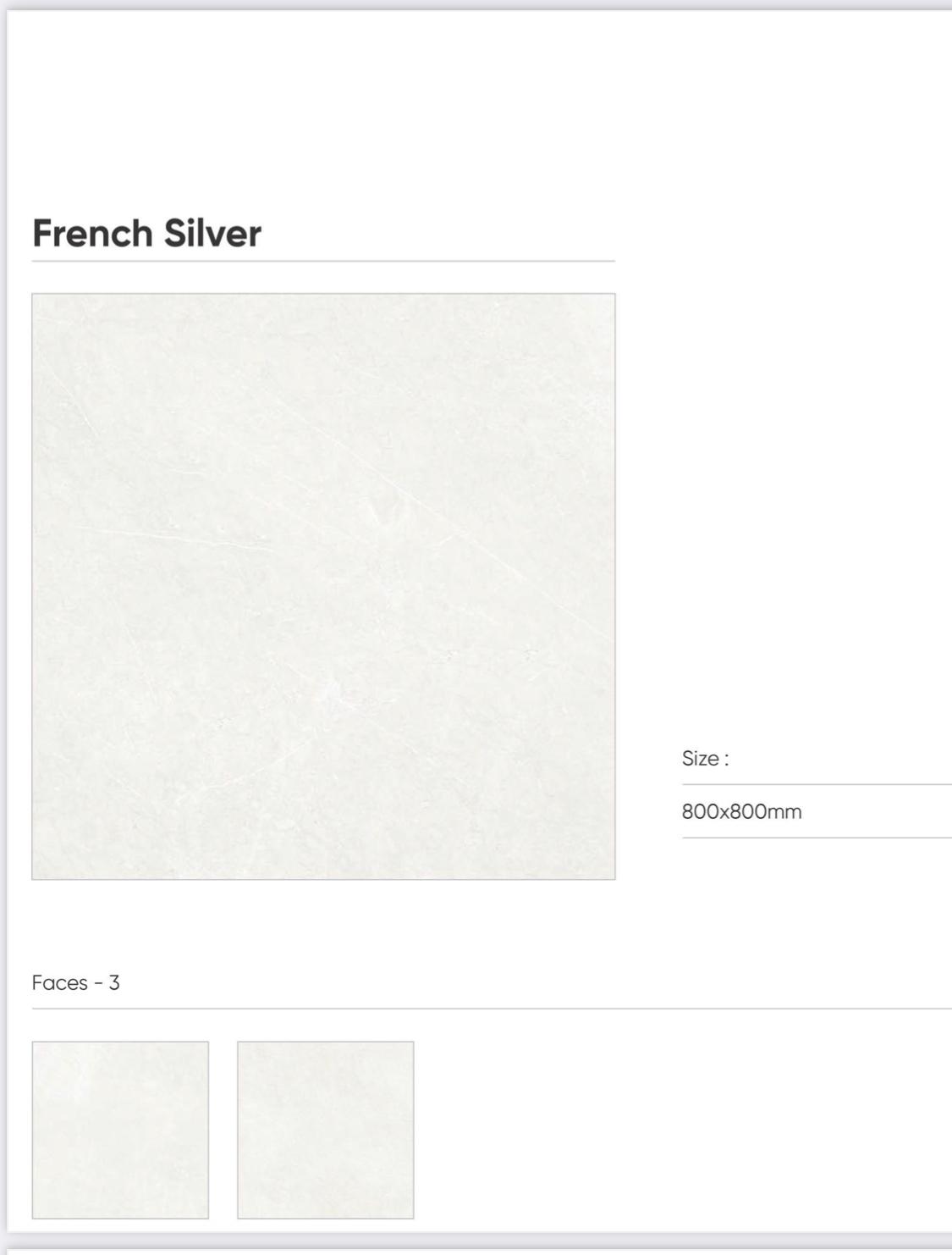 800×800 French Silver – 1.92m² (3 pcs)