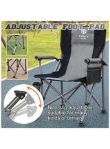 Toby’s Camping Chair-08 Grey Heavy-Duty Folding Chair 330 lbs