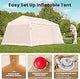 Toby’s Inflatable Camping Tent-10 for 4–6 Persons – Waterproof Oxford Fabric Air Beam Tent with UV Protection & Large Windows