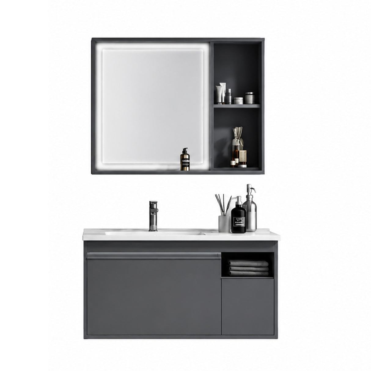 Vanity Cabinet with Mirror Cabinet JZ-014 90 133T