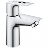 Grohe Bauloop S-Size LowFlow Smooth Body Basin Mixer Tap with Push-Open Waste (Chrome)