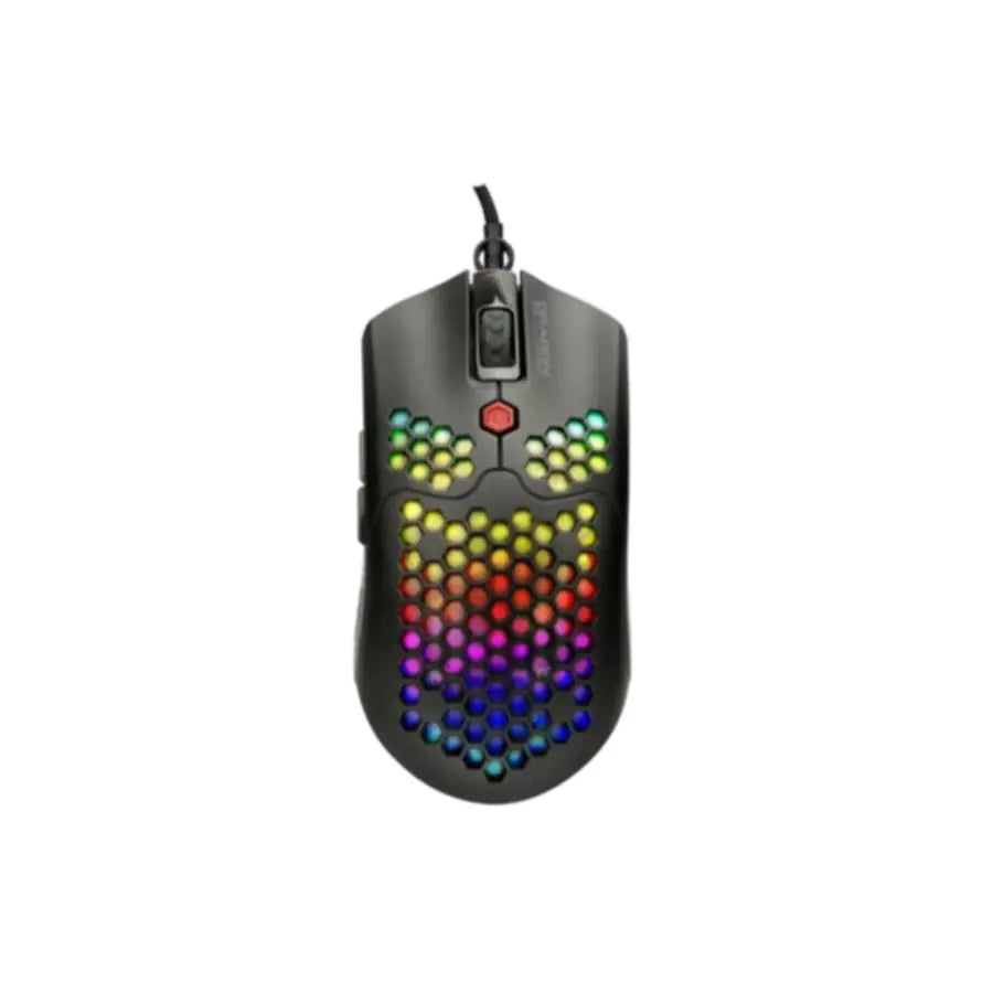 DRAGONWAR Ultra-Light Honeycomb RGB Gaming Mouse (12000 DPI, Black)
