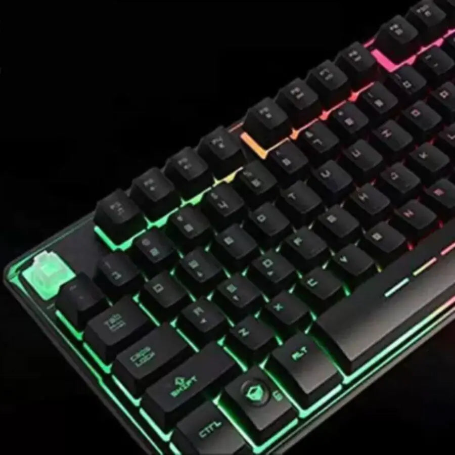 لوحة مفاتيح الألعاب MEETION K9300 بإضاءة خلفية بألوان قوس قزح 