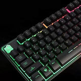 لوحة مفاتيح الألعاب MEETION K9300 بإضاءة خلفية بألوان قوس قزح 