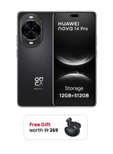 Nova 14 Pro Dual SIM 4G Black 12GB RAM 512GB with 100W HUAWEI SuperCharge Turbo + FOC - Middle East Version