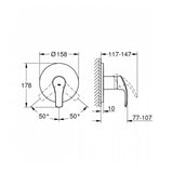 Grohe Eurosmart Single Lever Shower Mixer Trim