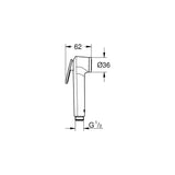 Grohe Tempesta‑F Trigger 30 Single Spray Wall Holder Set with 1250 mm Metal Shower Hose
