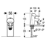Bambini Deck Mounted Mono Basin Mixer Without Waste