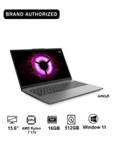 Lenovo LOQ 15ARP10E Gaming Laptop, 15.6-Inch FHD 144Hz FreeSync Display, AMD Ryzen 7 170, 16GB RAM, 512GB SSD, NVIDIA GeForce RTX 4050 6GB, Windows 11, Luna Grey