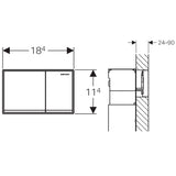 Geberit Omega60 Dual Flush Plate Brushed Chrome
