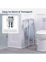 11148-1 Folding Steel Bedside Commode Chair