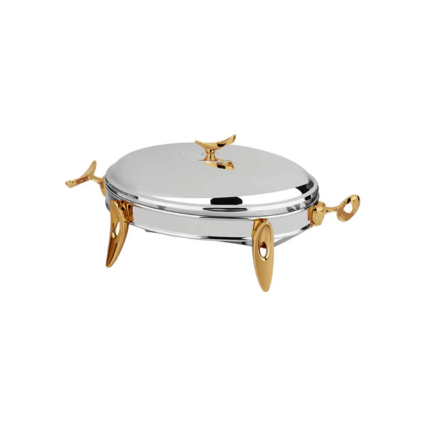 Chafing Dish Medium Oval Silver-Gold 919Sg