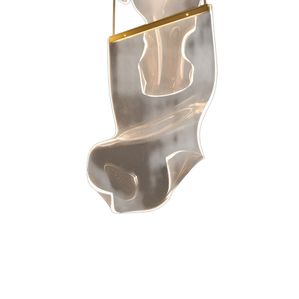 10921P/1 Brass & Clear Acrylic LED Pendant Lamp (3 Tone)