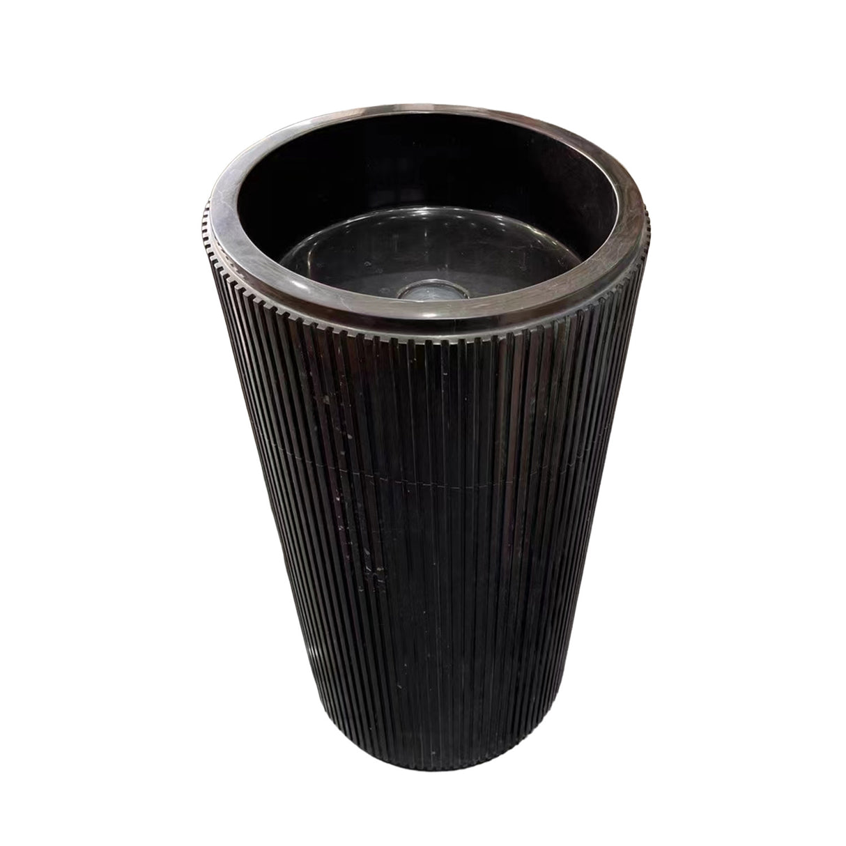 Black Marble Stone Floor Basin 92801 (430×430×860 mm)