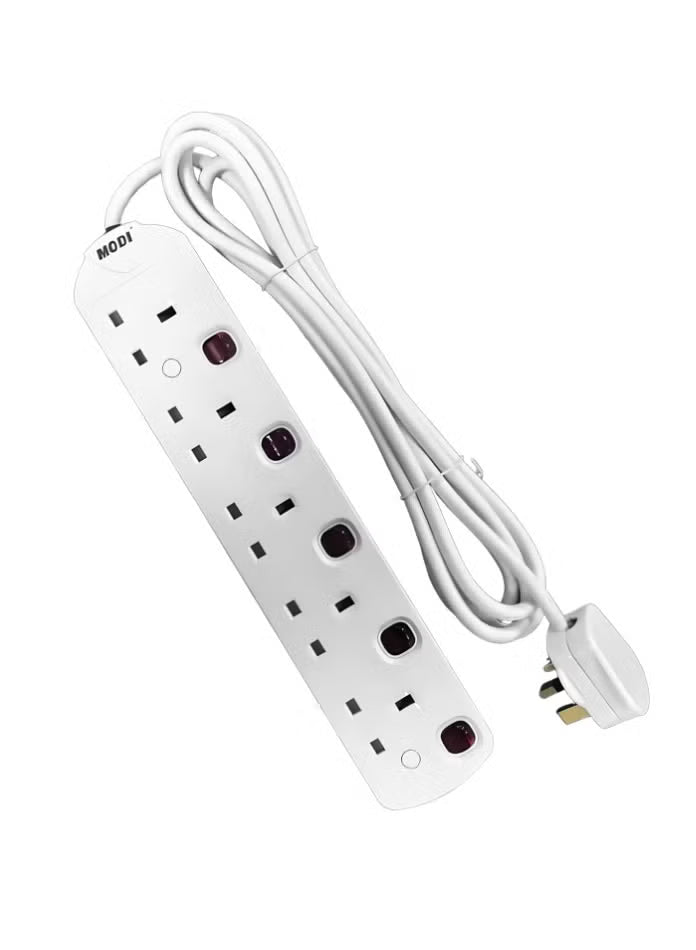 FJ014 MODI 5-Way British Extension Socket MD-HWA8050-30 3M