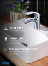 FC018 MODI Basin Mixer MD-HWSA6102 – Chrome Single Lever Bathroom Basin Faucet